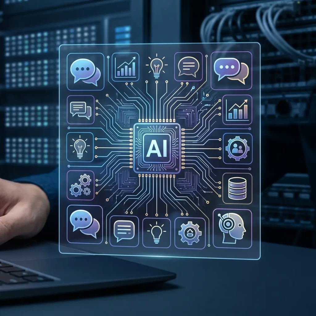 custom AI agent development service autonomous workflow diagram