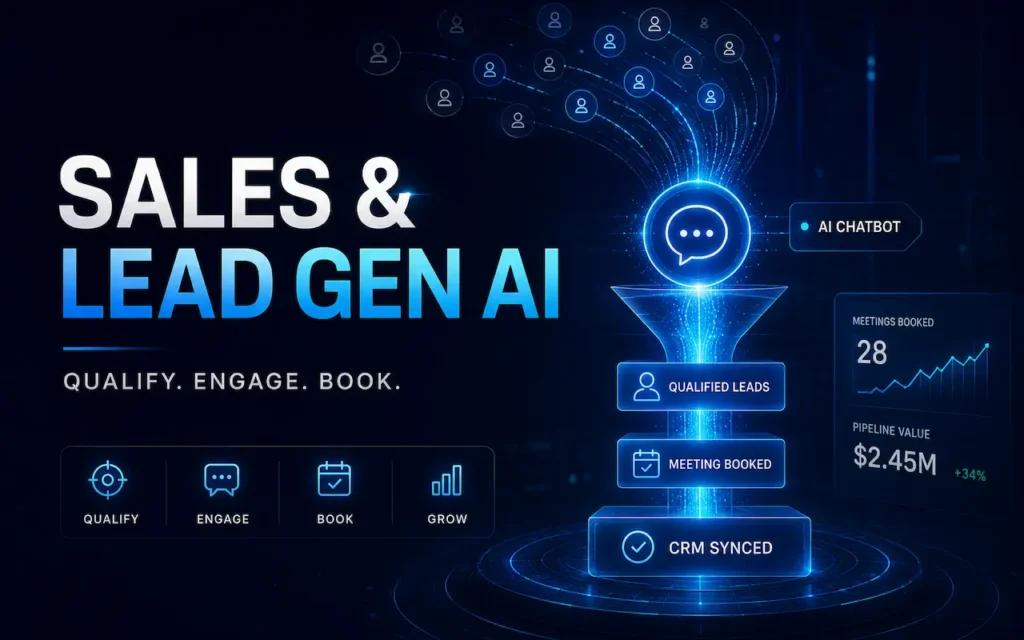 Sales Lead Gen AI image for Custom AI Chatbot Development Services